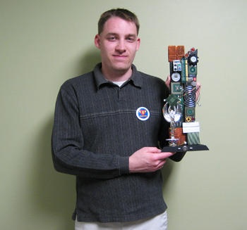 Ryan with the Uber Geek award