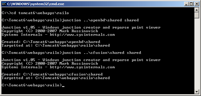 command prompt - junction